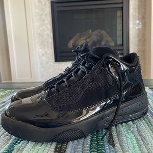 Black Patent Air Jordan Basketball Shoes